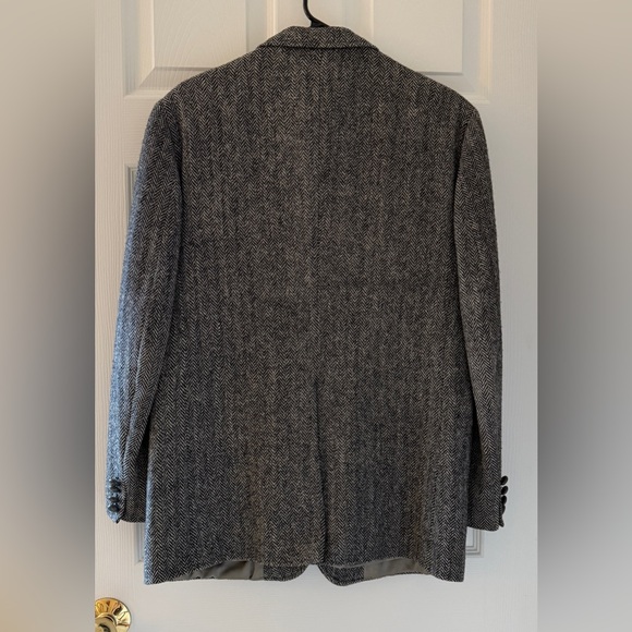 HARRIS TWEED Vintage Hand Woven Scotland Wool Sports Coat Jacket Blazer 39R - Picture 2 of 13